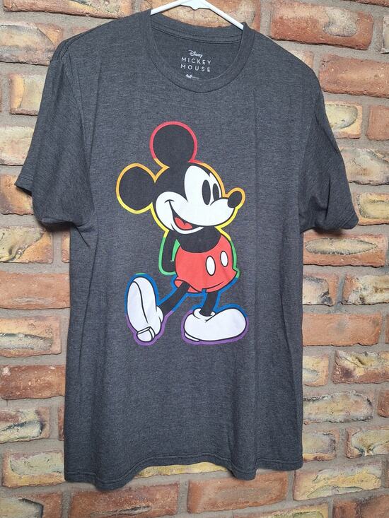 Disney Other - Disney Mickey Mouse Gray Graphic T-Shirt Men’s Large Classic Cartoon Tee